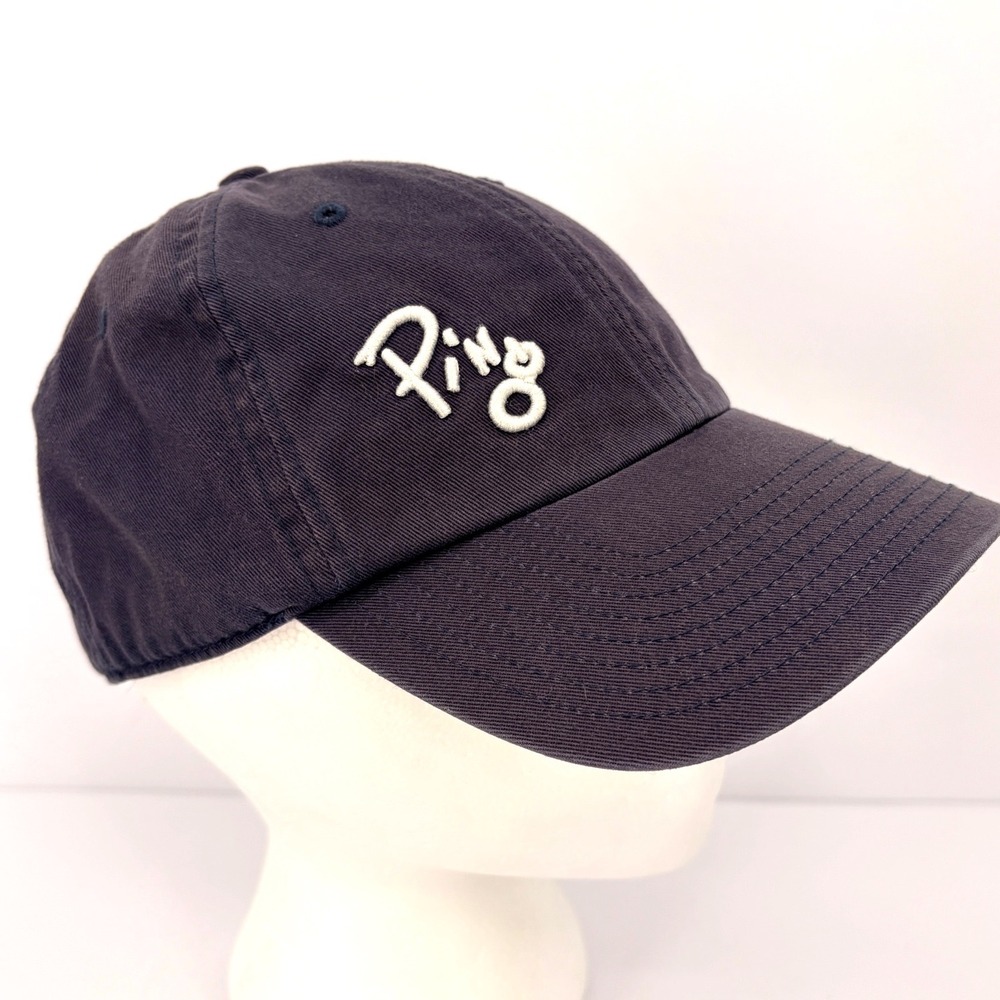 Ping Golf Embroidered Logo Baseball Cap Navy Blue Adjustable Cotton Hat